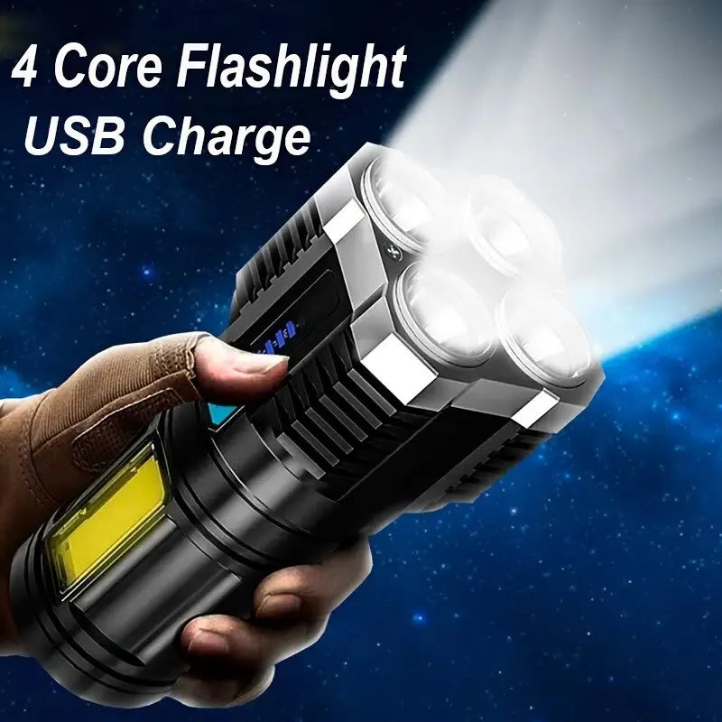 torche noire led rechargeable 1000 lumens 10w aventure moderne robuste