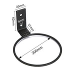 support mural pots fleurs noir rond lisse moderne vis noires expansion tubesextérieurintérieur