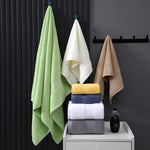 serviette bain coton rayures horizontales absorbante séchage rapide grande maison sport