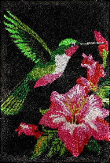 kit broderie artisanale coussin motif coeur etoile fils laine debutant