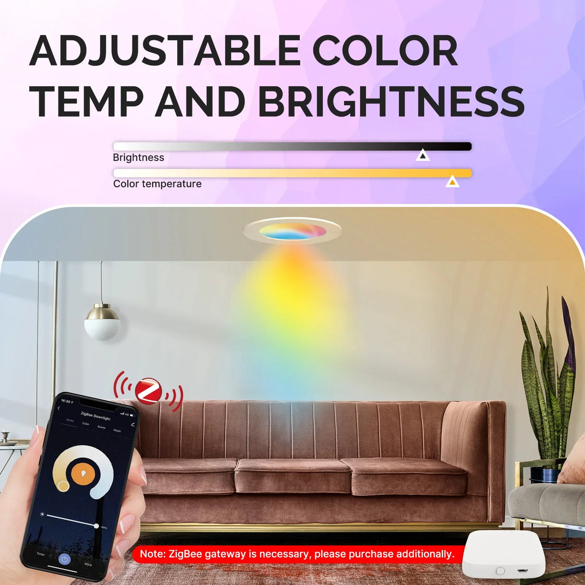 lampe spot led intelligente blanc multicolore moderne minimaliste clips controle application