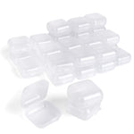 boîtes rangement transparentes modernes clips fermeture poignées 3.5cm 5.5cm bijoux pièces crafts