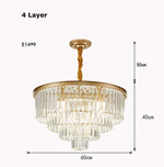 lustre moderne élégant doré transparent prismes géométriques câble led chambre salle mangerhôtel