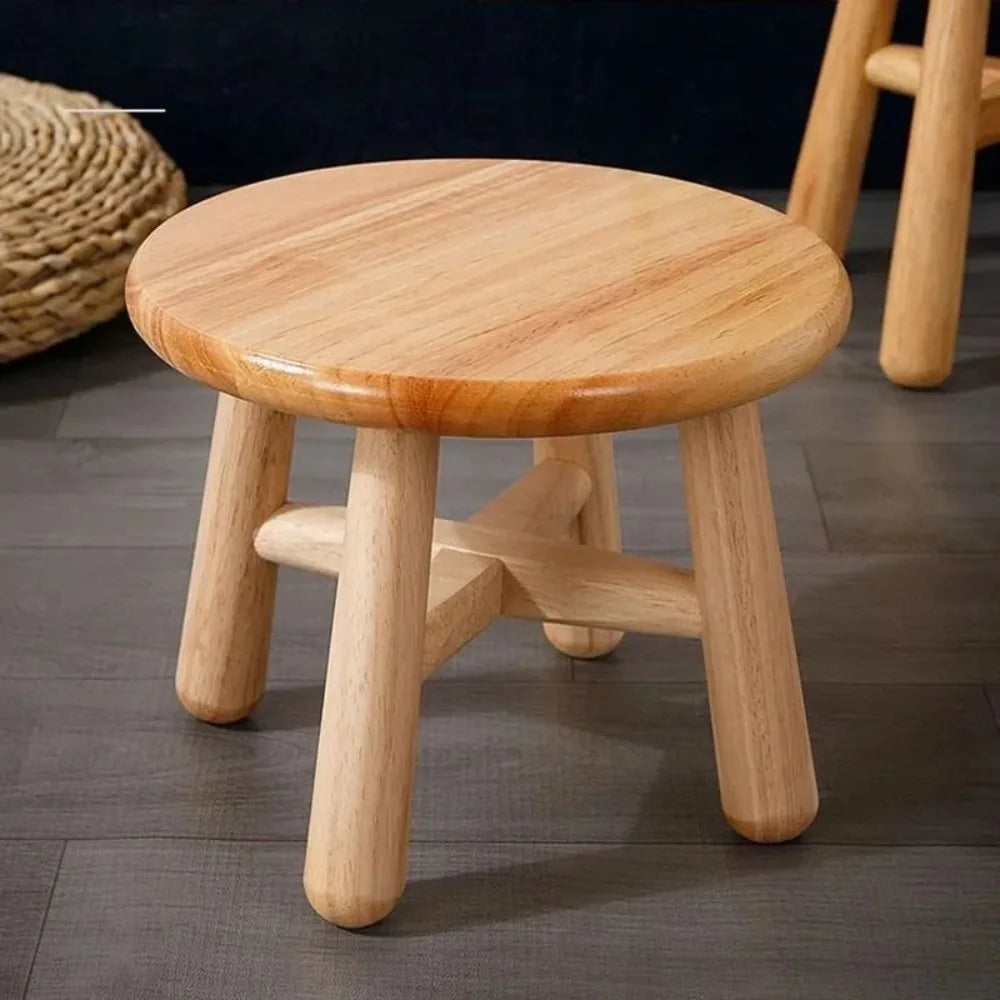 tabouret bois naturel clair moderne salon chambre coucher multifonctionnel