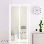 rideau porte anti moustiques noir maille fine moderne velcro transparent 90x210cm