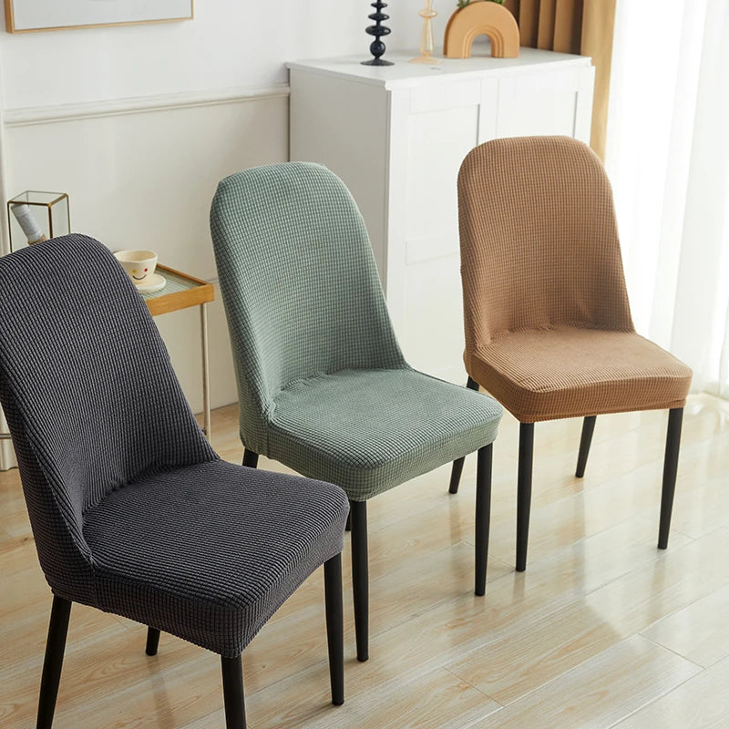 housses chaise peluche grise carreaux moderne polyester élasthanne banquet mariage salle manger fauteuil