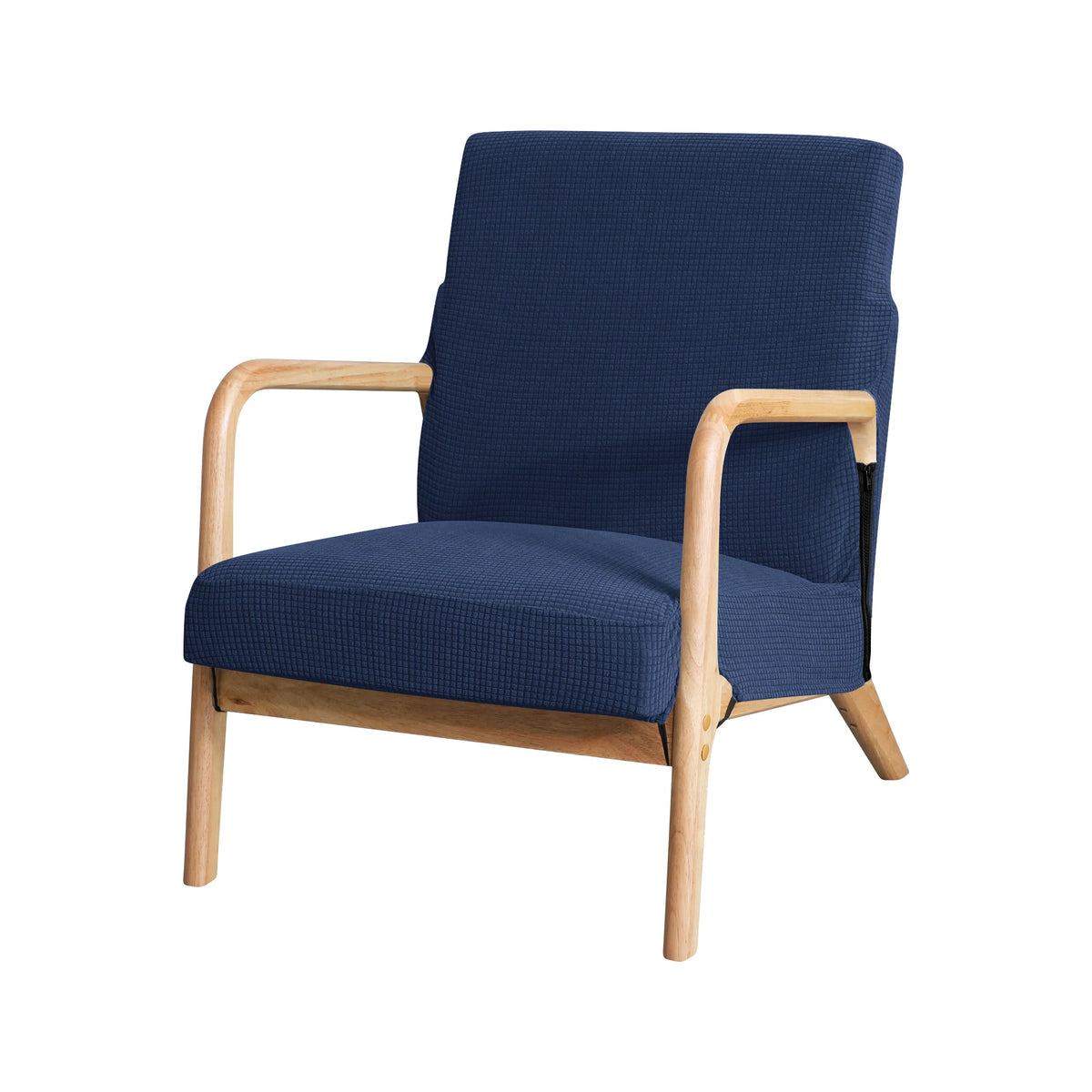 housses fauteuil moderne gris carreaux stretch résistante eau fermeture éclair décoration maison simple