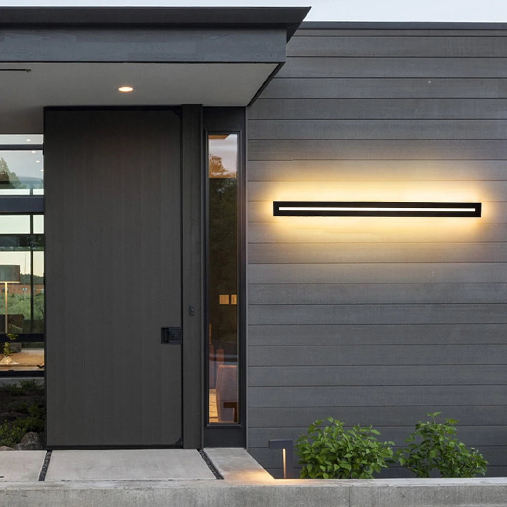 applique murale led moderne étanche ip65 noir hydrofuge ac85265v chromé