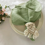 serviette table polyester vert olive unie cuisine salle manger décoration mariage