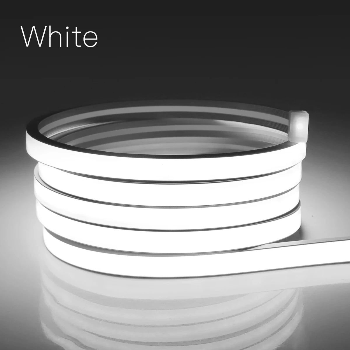 ruban led blanc moderne minimaliste interrupteur tactile adaptateur secteur clips fixation