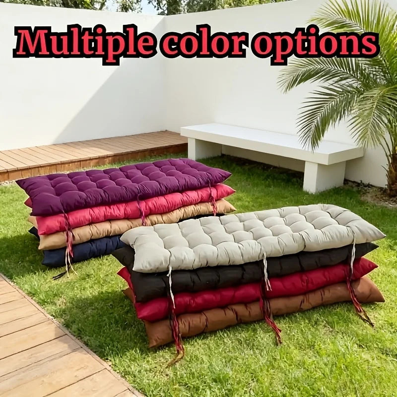coussins banc extérieurs solides sangles taille moyenne couleur rouge gris marron moderne