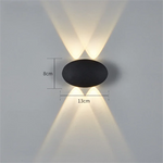 applique murale led moderne ip65 85v265v noir mat extérieure intérieure 13cm8cm