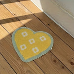 tapis coeur motifs floraux moderne polypropylène imperméable antidérapant salon chambre bleu violet