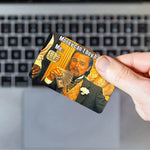 autocollants carte crédit homme billets fond ornemental waterproof classiques or noir blanc