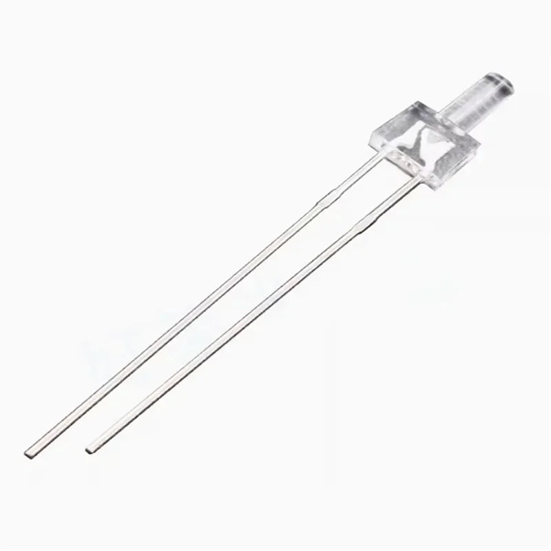 diodes led transparentes 2mm blanc rouge jaune bleu vert blanc chaud pack 100pcs