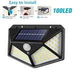 lampe murale solaire led 100 led induction ip65 moderne détecteur mouvement