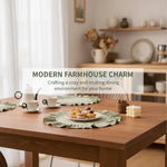serviettes table modernes rustiques couleurs vert rose bleu clair volants douces soyeuses
