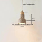 suspension lumineuse moderne pierre naturelle blanc brun lustre salon cuisine chambre minimaliste