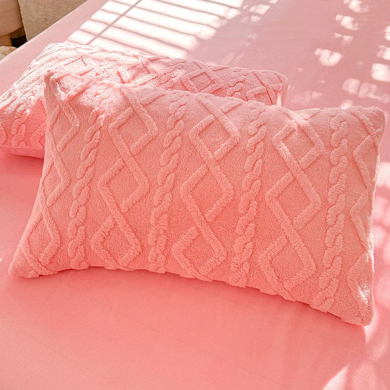 taies d'oreiller géométriques modernes 100% polyester couleurs vives rose vert bleu violet gris orange