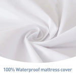 housse matelas imperméable polyester blanc uni moderne ajustée maison hospitalière 140x200cm