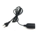 support ampoule e27 noir commutateur câble prise eu moderne sans fixation certification