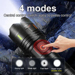 torche rechargeable led puissante 10000mah moderne résistante auto défense camping