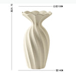vase moderne céramique blanc rayures horizontales opacité fait main décoration maison