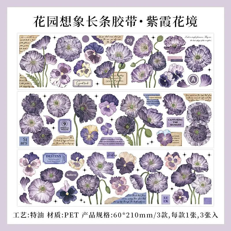autocollants fleurs papillons texte vintage romantique bleu rose marron blanc pièces