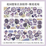 autocollants fleurs papillons texte vintage romantique bleu rose marron blanc pièces