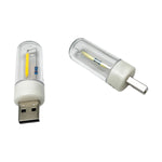 lampe usb transparente moderne 1w 5v led filament multicolore interrupteur