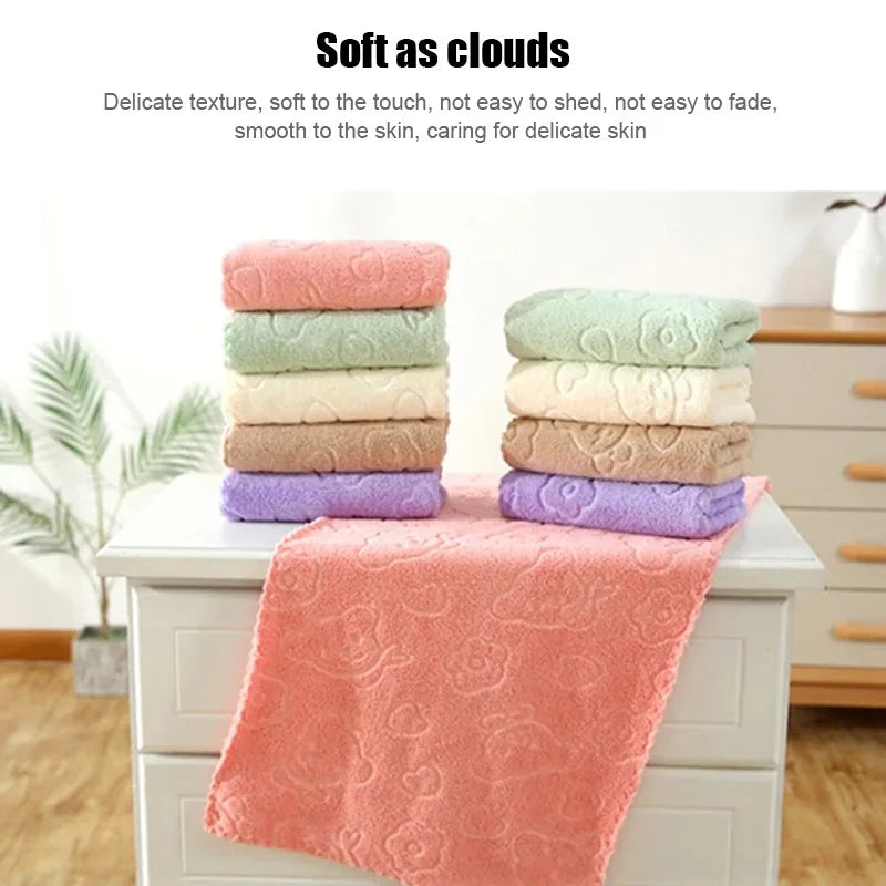 serviettes bain microfibre absorbantes douces rapide séchage amusant moderne rose vert beige violet pastel