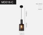 lampe suspendue moderne minimaliste blanc noir doré pendentif câble salon chambre étude