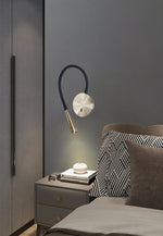 lampe murale or noir bras flexible éclairage blanc chaud 3000K moderne chambre étude entrée