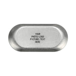 plateau service ovale acier inoxydable argenté vintage finition patinée personnalisable