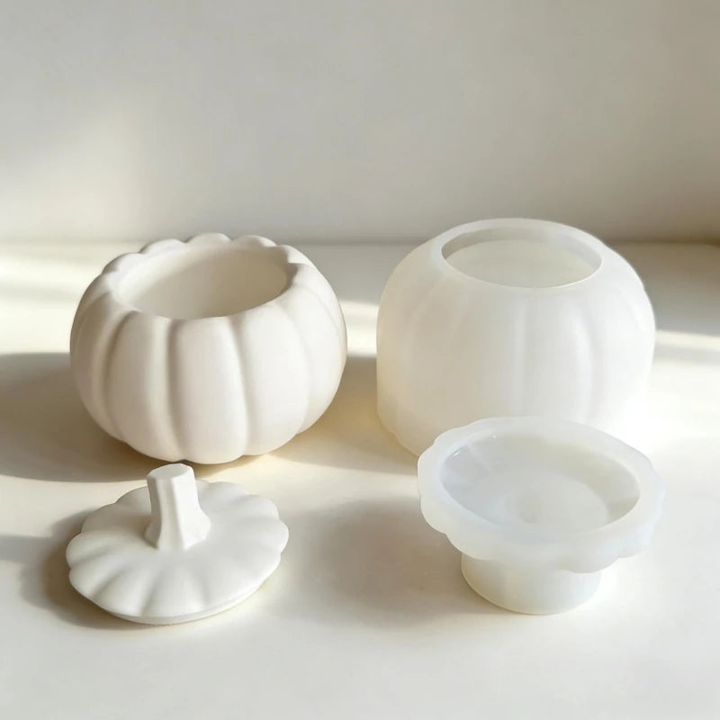 moulage silicone citrouille fruit vase deco maison automne pot couvercle floral minimaliste