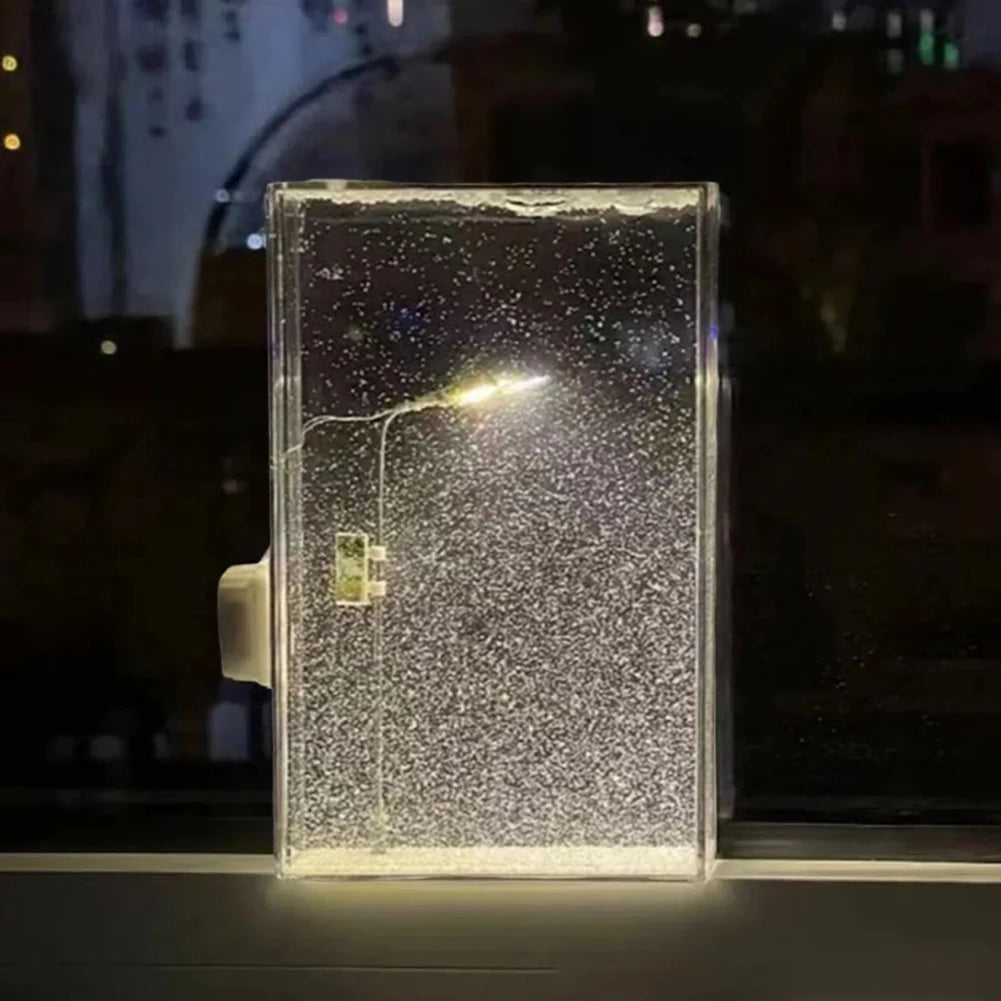 veilleuse boîte quiches transparente quiches dorées fond noir moderne clips