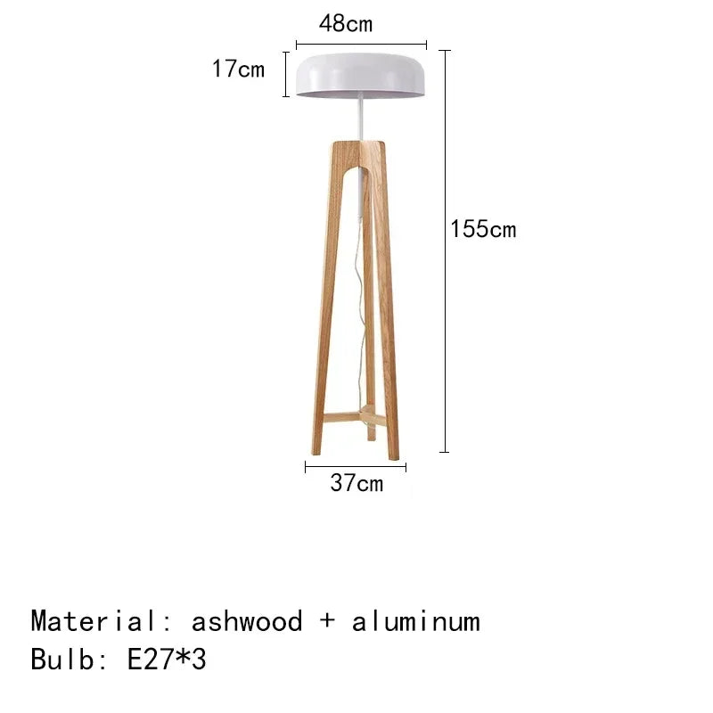 lampe sol moderne bois noir ampoules led 11 15w interrupteur bouton japonais atmosphérique
