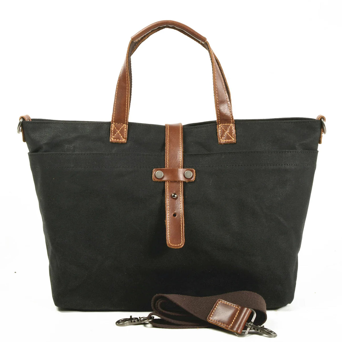 sac main vintage décontracté marron texture grunge poche extérieure fixations cuir intérieur noirversible