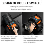 lampe frontale led noire moderne zoom clip rechargeable usb