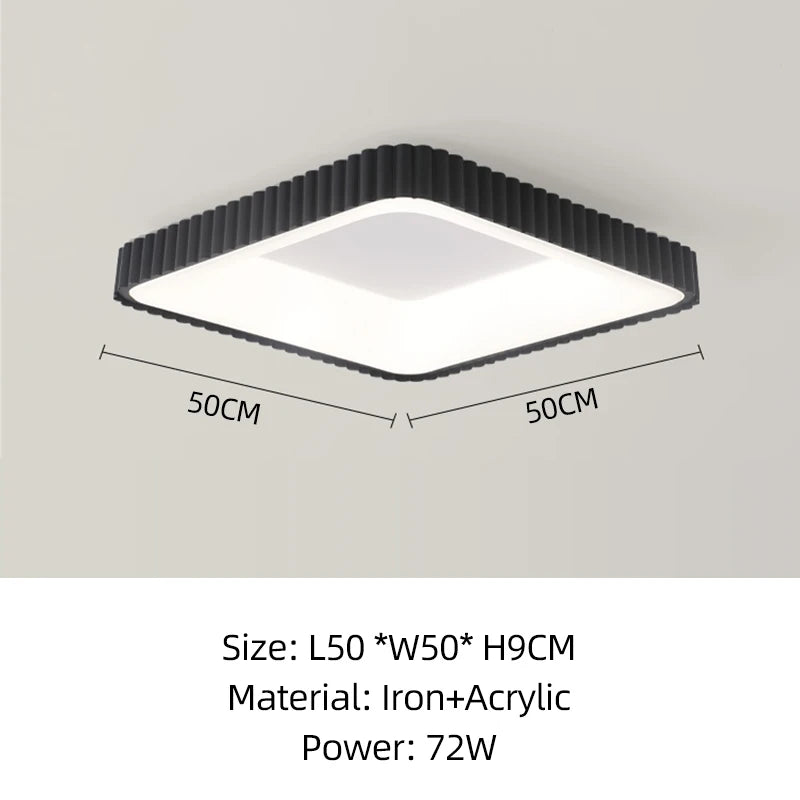plafonnier led moderne blanc noir rayures horizontales opacité chambre salon decoration lumière chambre enfants