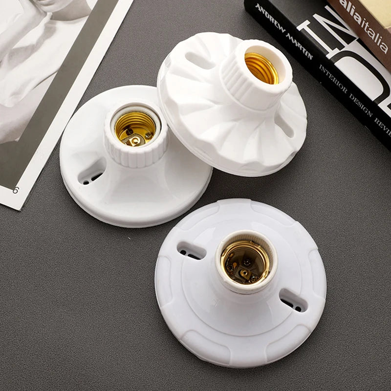socquette ampoule e27 blanc rainurée moderne opale fixe support lampe minimaliste