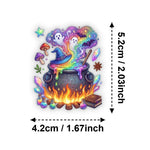 autocollants multicolores fantaisie cartoon animaux magiques objets enchantés livre souris carotte potion échantillon magique