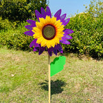 fleur artificielle jaune rouge verte bleu rayonnante moderne décoration extérieure tige bois feuille verteextérieur