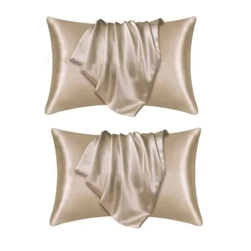 taies d'oreiller soie gris satinées modernes non toxiques hypoallergéniques 51x66cm 51x76cm