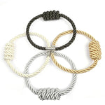 corde rideaux moderne boucle magnétique beige noir argent facile decorationintérieur