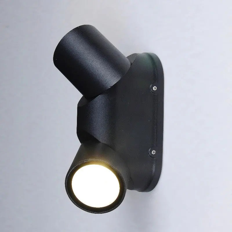 projecteurs led doubles têtes muriers étanches contemporains noirs mat ip65 hydrofuge
