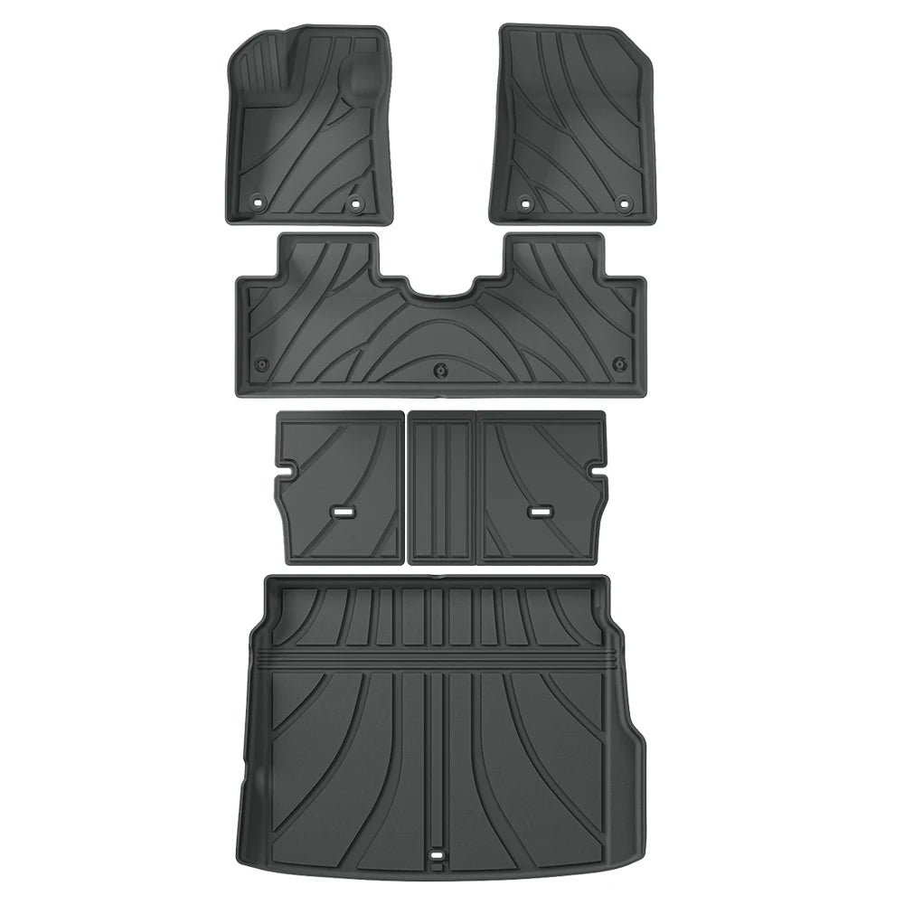tapis sol voiture noir rayures moderne imperméable protection toutes saisons