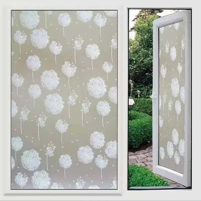 film fenêtre décoratif moderne opaque adhésif transparent beige blanc rose violet fleurs poissons étoiles