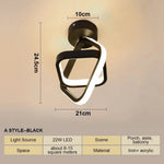 Lampe LED moderne minimaliste blanc noir acrylique fer métal plafonnier éclairage quotidien flux lumineux
