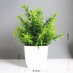 plantes artificielles feuilles eucalyptus bonsaï vert pot blanc décoration intérieure extérieure moderne anniversaire